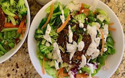 Sauteed Veggie Salad with Kefir Ranch Dressing